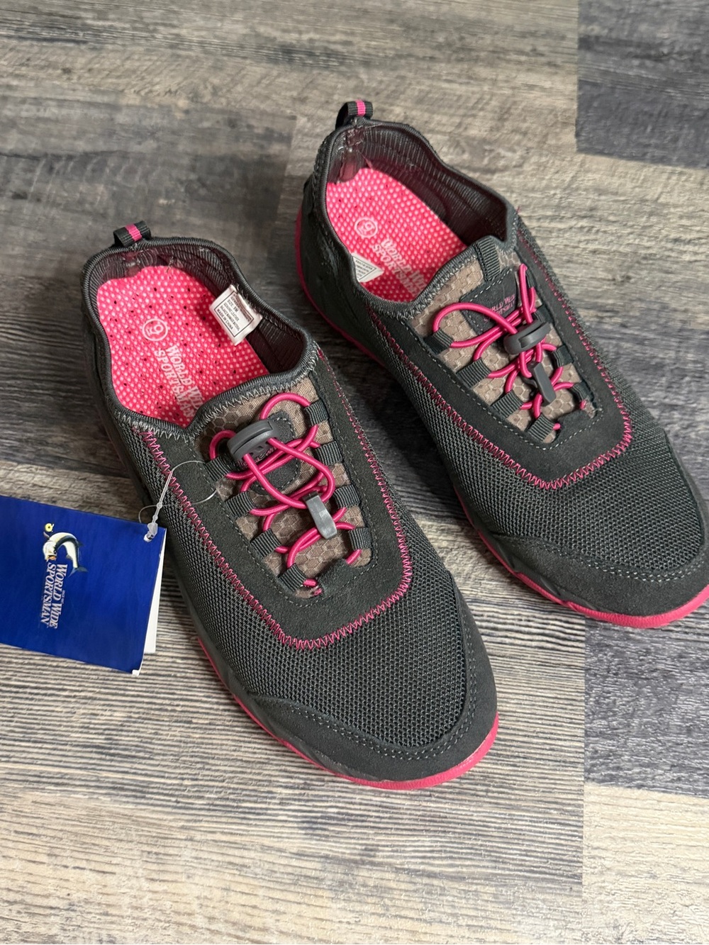 NWT Worldwide Sportsman Clear Creek Water Shoes l 9 Gray Pink Gorpcore Outdoors